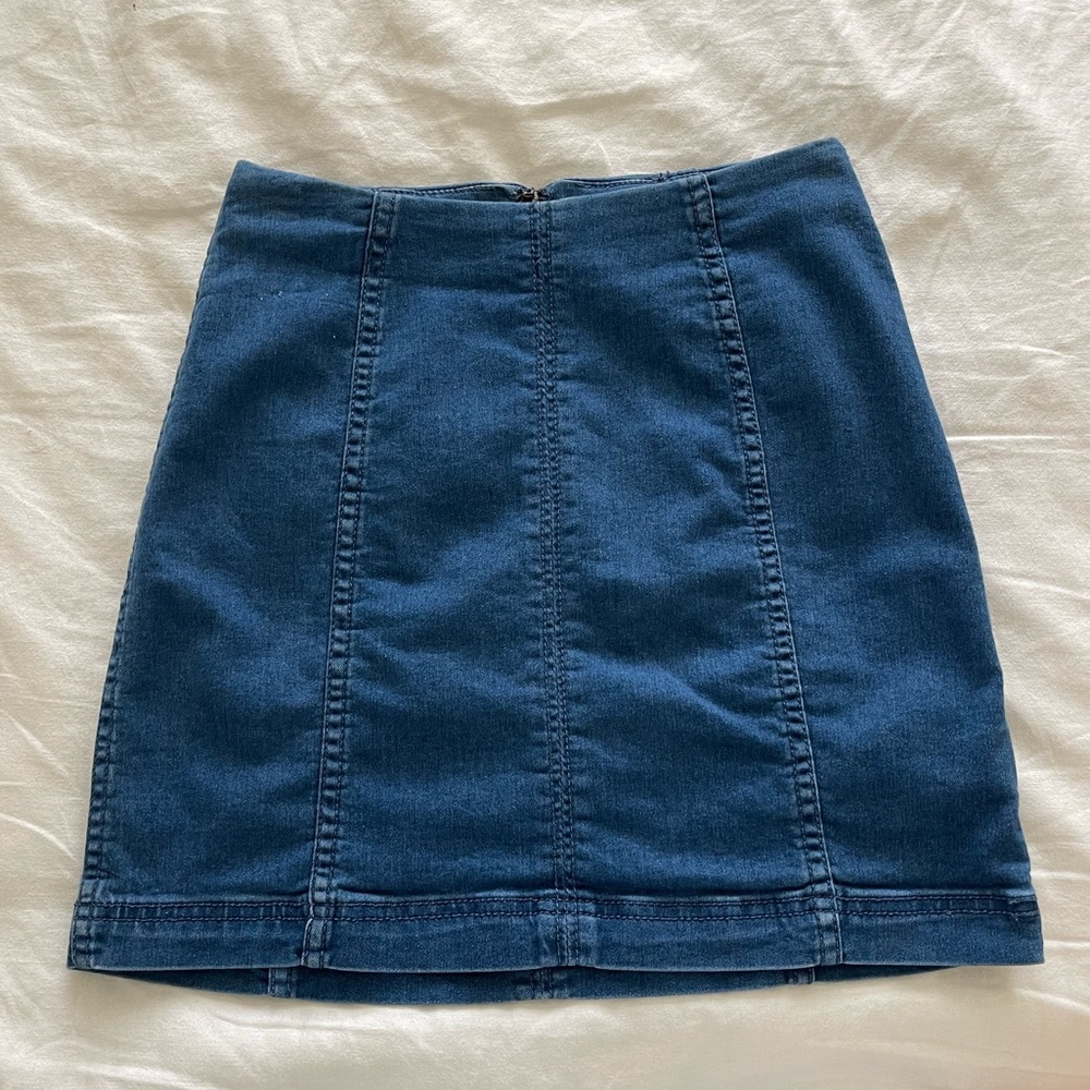 Classic Blue Denim Skirt
